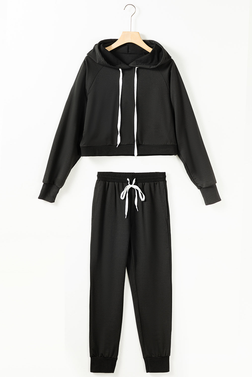 Drawstring Hoodie & High Waist Pants Lounge Set | Trendy & Versatile