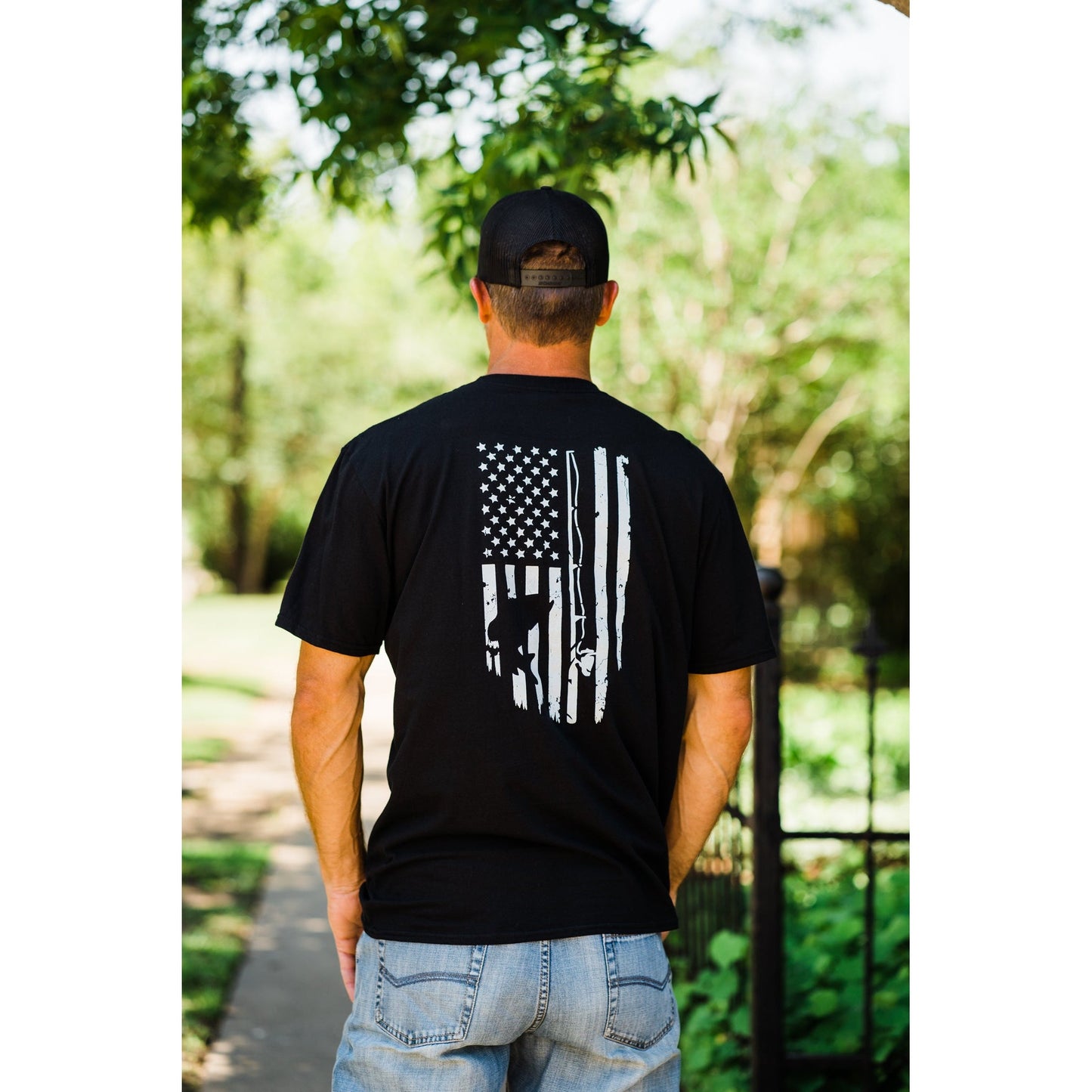 Reel in Style: Men's Fish Flag Graphic Tee | Sizes S-3X Available